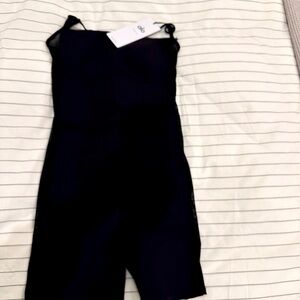 ALO Everlasting Mesh Onesie Romper Black NWT